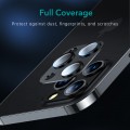 Metallic Camera Cover with Tempered Glass for iPhone 13 pro Silver